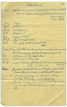 Moe Howard's 10pp. Handwritten Skit, With Shemp, Signed Multiple Times, Plus Writing on Verso of 2 Pages -- Stooges Pose as Drs. Kildare, Kinsey & Malone -- On 8'' x 12.5'' Ruled Paper -- Very Good